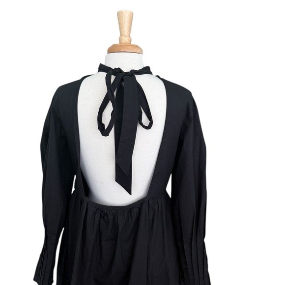 Happy x Nature Elegant Black Floral Pecaboo Back  Size Dress Medium - Picture 6 of 11